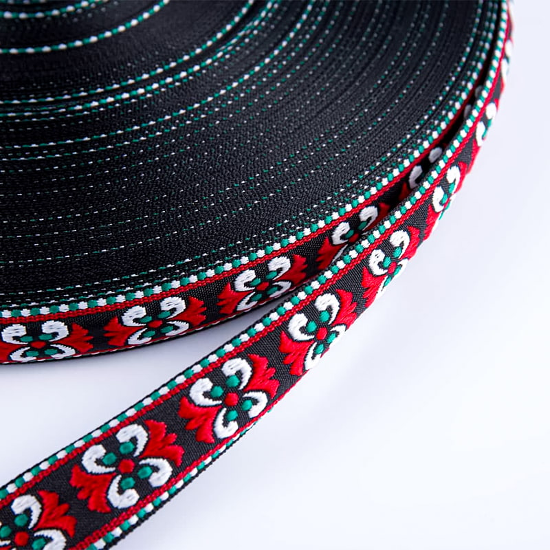حزام جاكار على الطراز العرقي مقاس 2.5 سم لإكسسوارات الملابس والأثاث