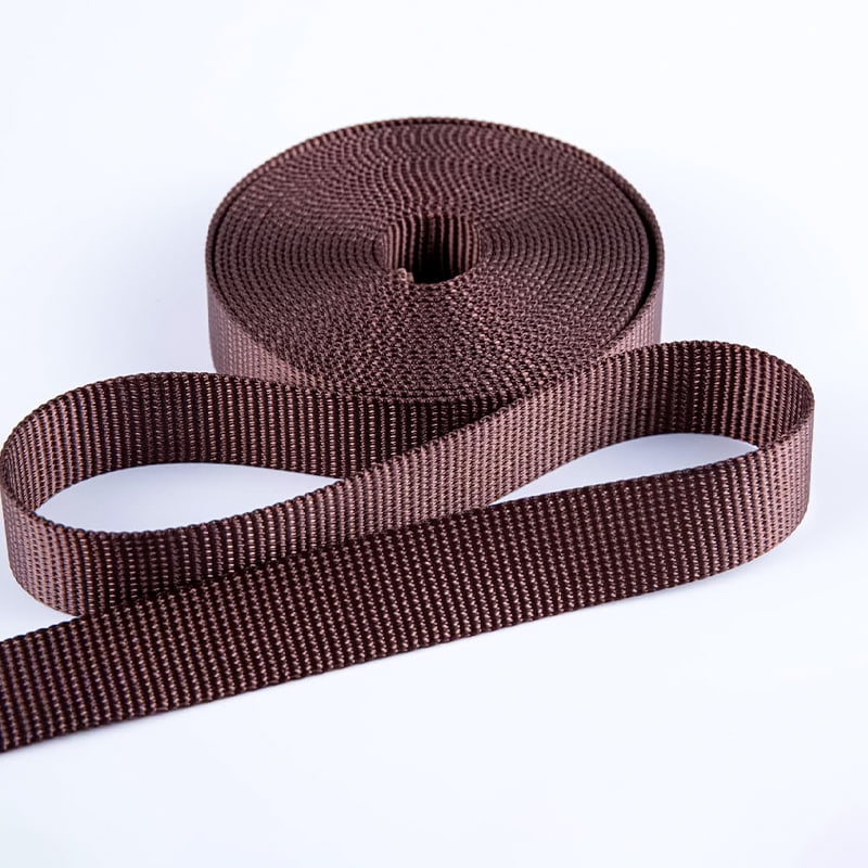2.5cm البوليستر مقود الحيوانات الأليفة ربط حزام مسطح
